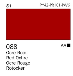 Acrílico Goauche Ocre Rojo 088