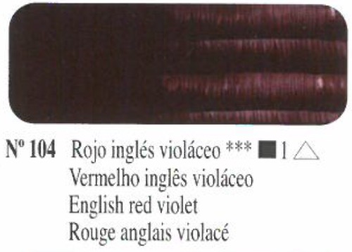 Oleo Rojo inglés violáceo nº104 serie 1 20ml